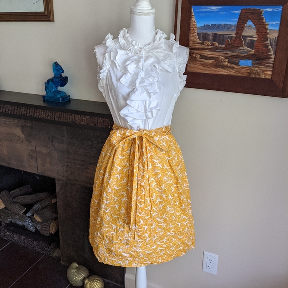 Anthropologie Dresses & Skirts - Anthropologie Girls fromSavoy Bird Ruffle Dress 10